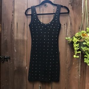 MINKPINK Black bodycon dress with silver studs